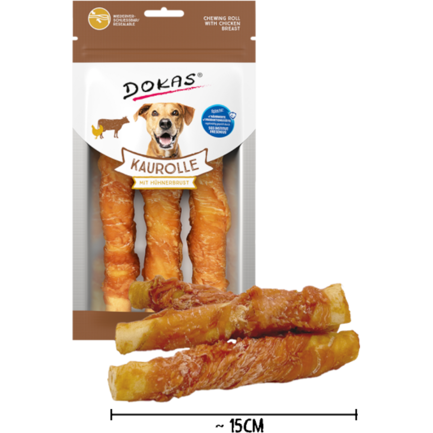 Dokas Dog - Kaurolle Hühnerbrust Medium