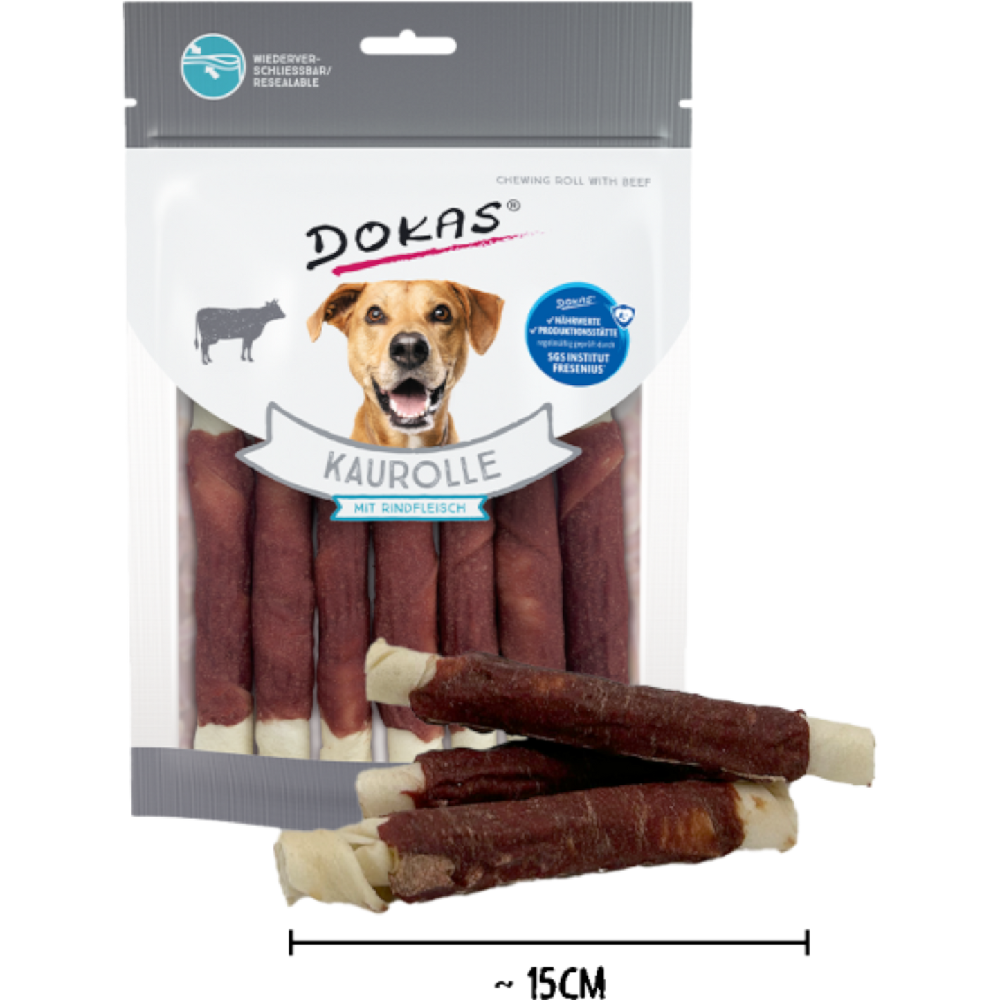 Dokas Dog - Kaurolle mit Rindfleisch