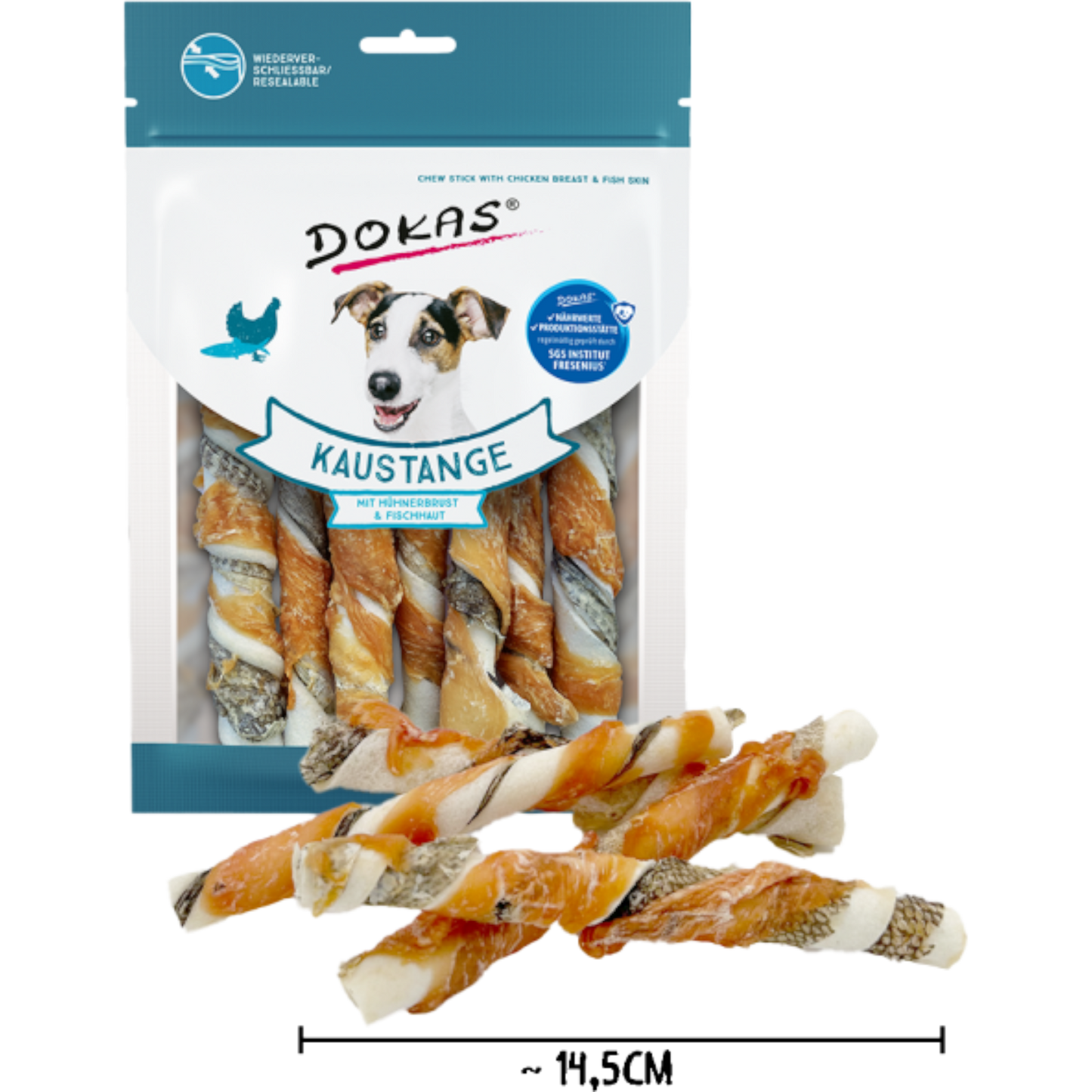 Dokas Dog - Kaustange Hühnerbrust & Fischhaut