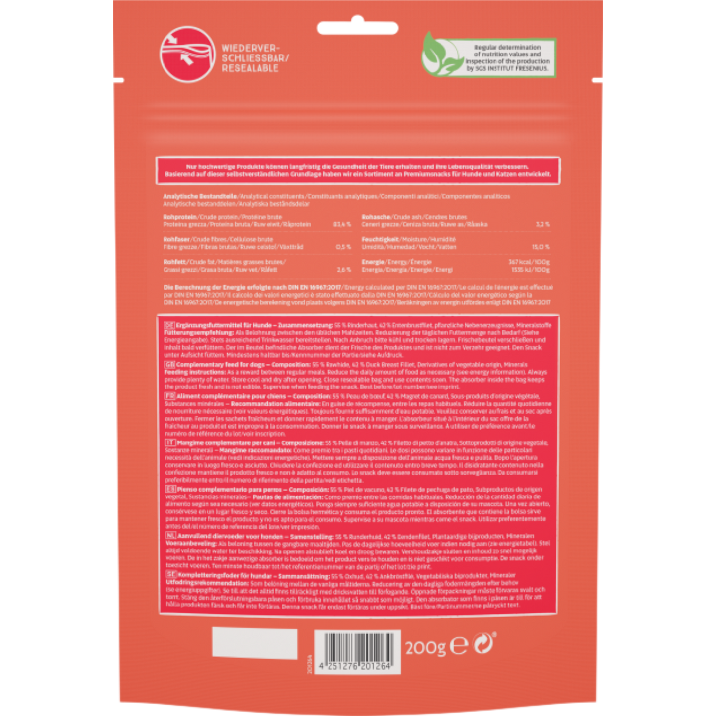 Dokas Dog - Kaustange mit Entenbrust