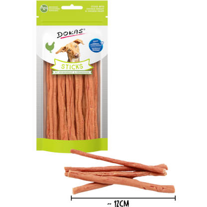 Dokas Dog - Sticks mit Hühnerbrust & Hühnerherz