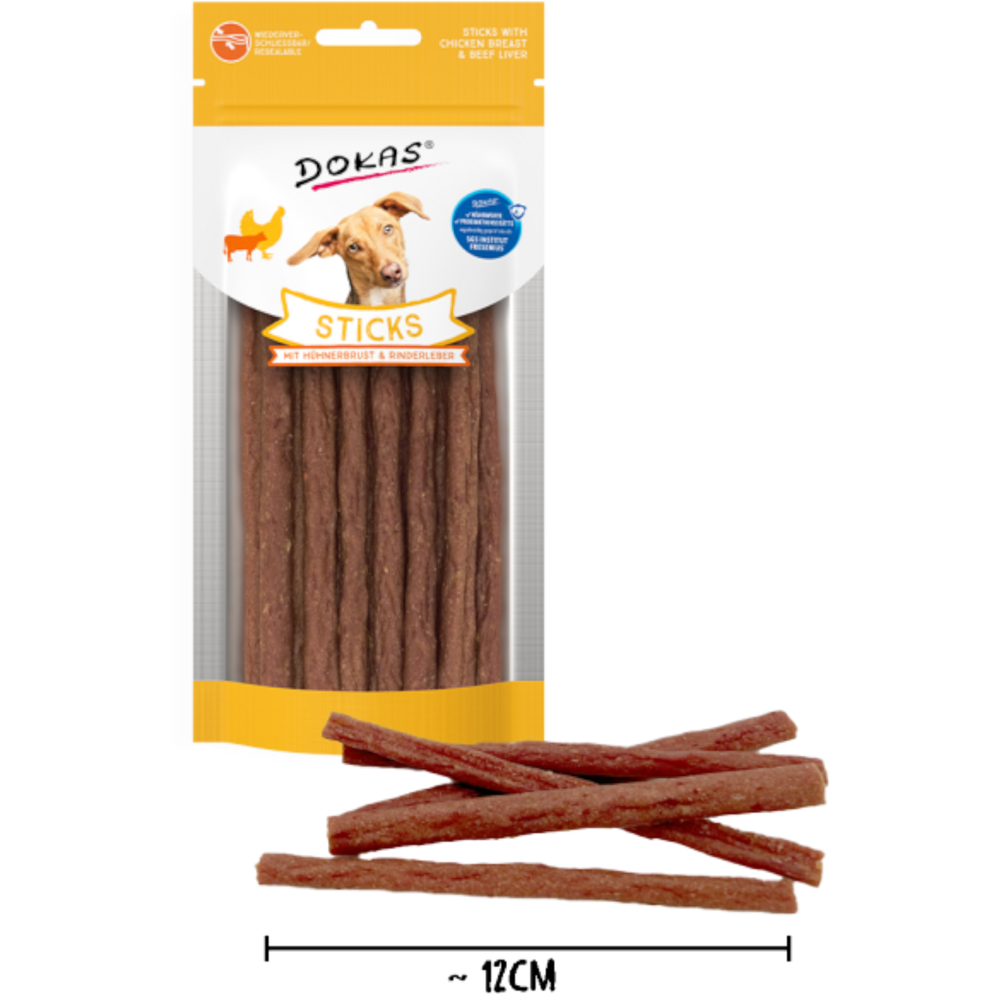 Dokas Dog - Sticks mit Hühnerbrust & Rinderleber