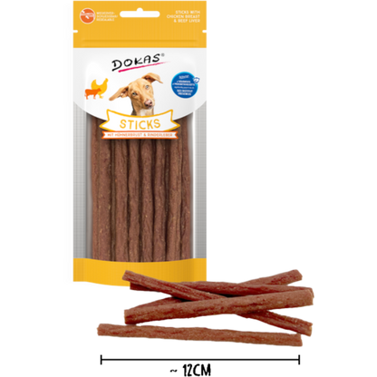 Dokas Dog - Sticks mit Hühnerbrust & Rinderleber