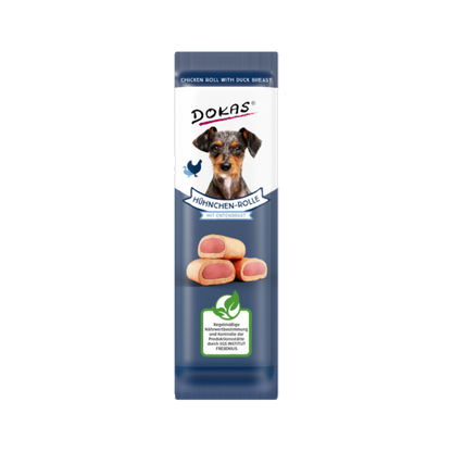 Dokas Hühnchen-Rolle mit Entenkern – der softe Snack für echte Feinschmecker