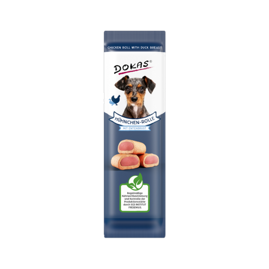 Dokas Hühnchen-Rolle mit Entenkern – der softe Snack für echte Feinschmecker