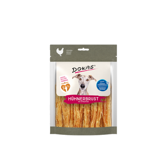 Dokas Hühnerfilet-Streifen – zarter Snackgenuss in feiner Streifenform