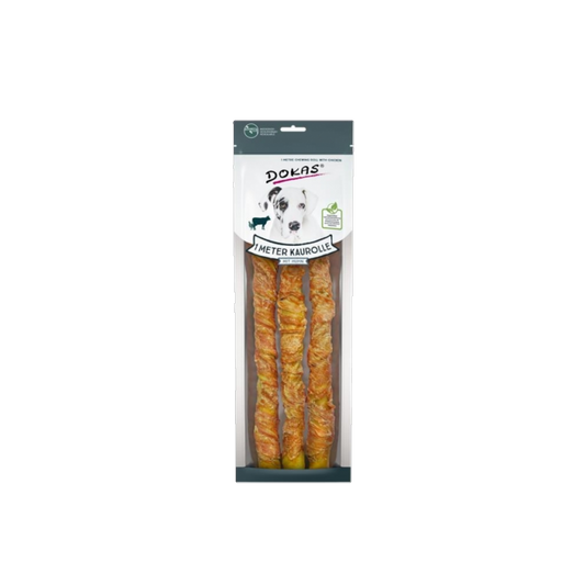 Dokas Rinderhaut mit Hühnerbrust – der Kau-Snack für ausdauernde Genießer