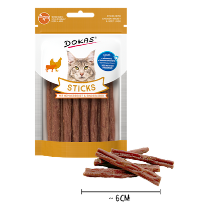 Dokas Cat - Sticks mit Hühnerbrust & Rinderleber