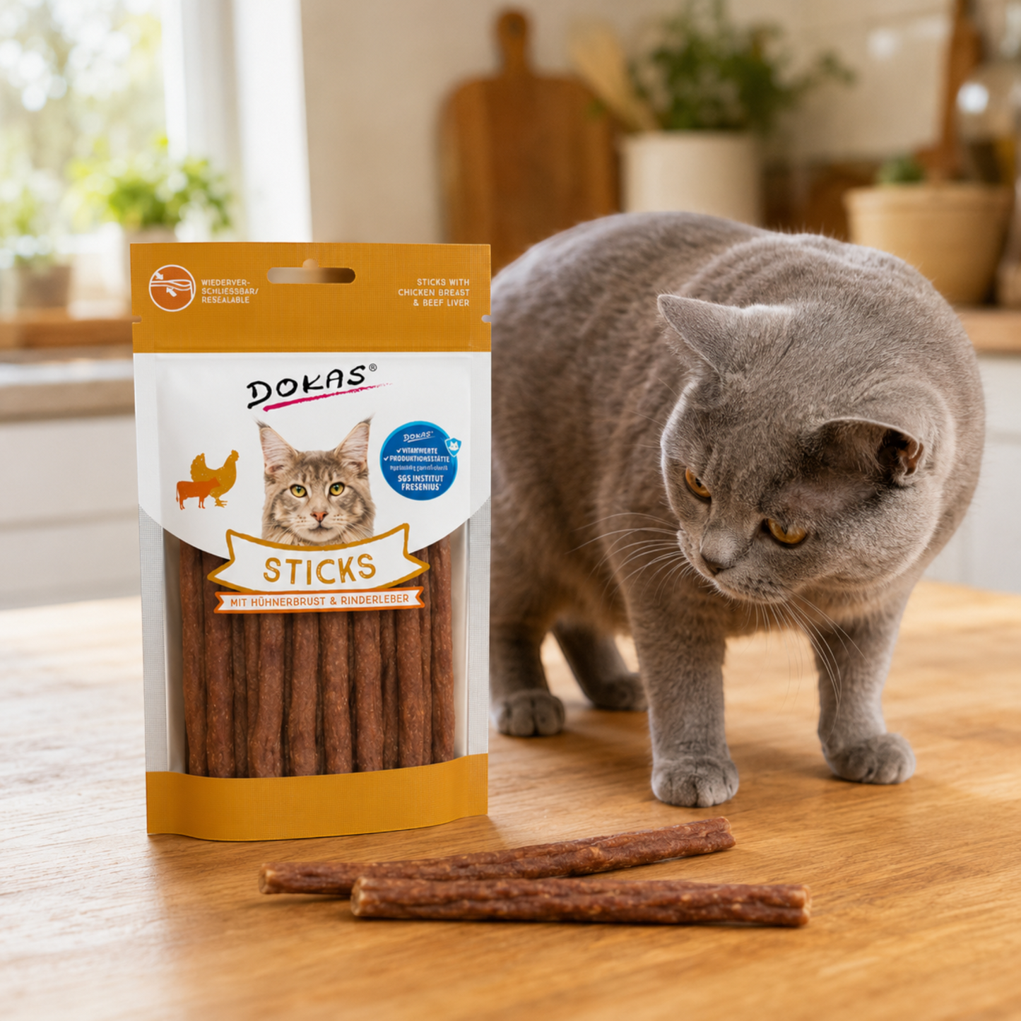 Dokas Cat - Sticks mit Hühnerbrust & Rinderleber