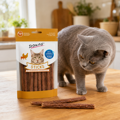 Dokas Cat - Sticks mit Hühnerbrust & Rinderleber