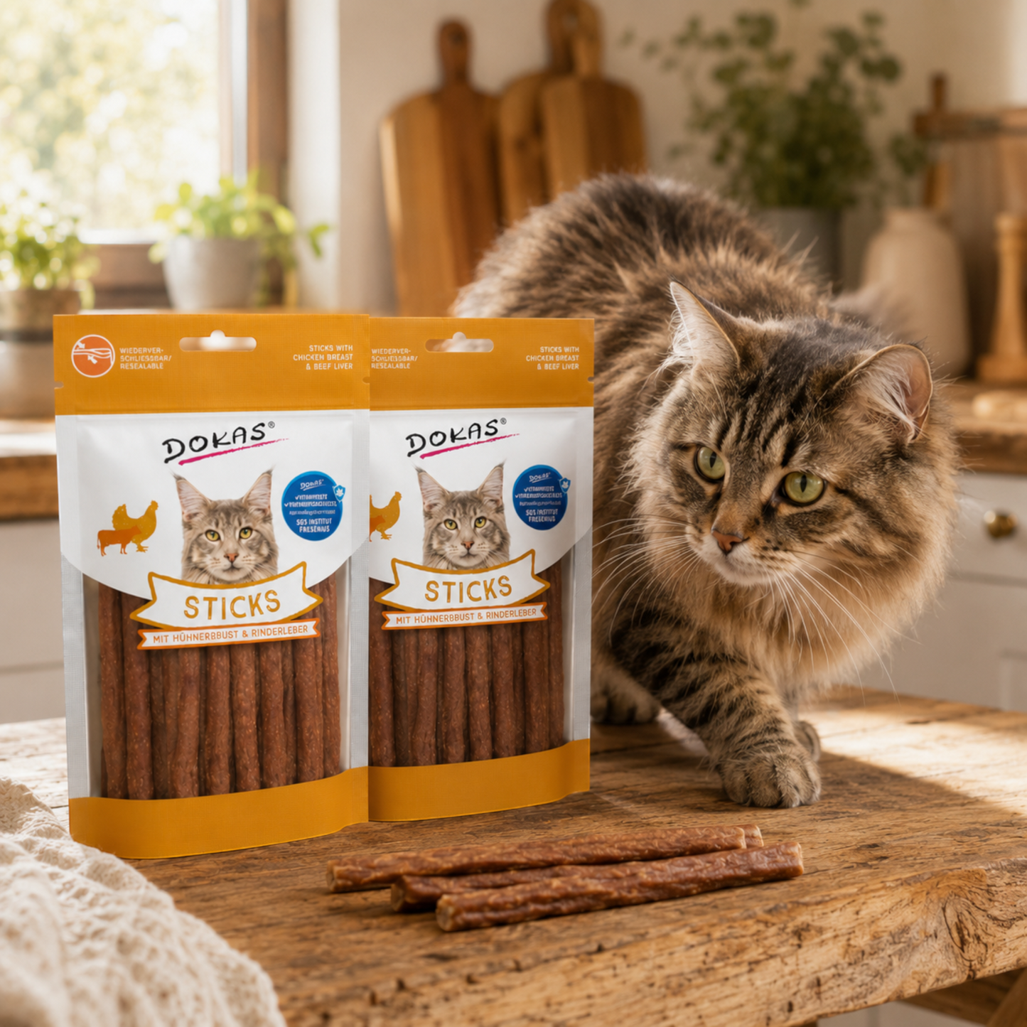 Dokas Cat - Sticks mit Hühnerbrust & Rinderleber