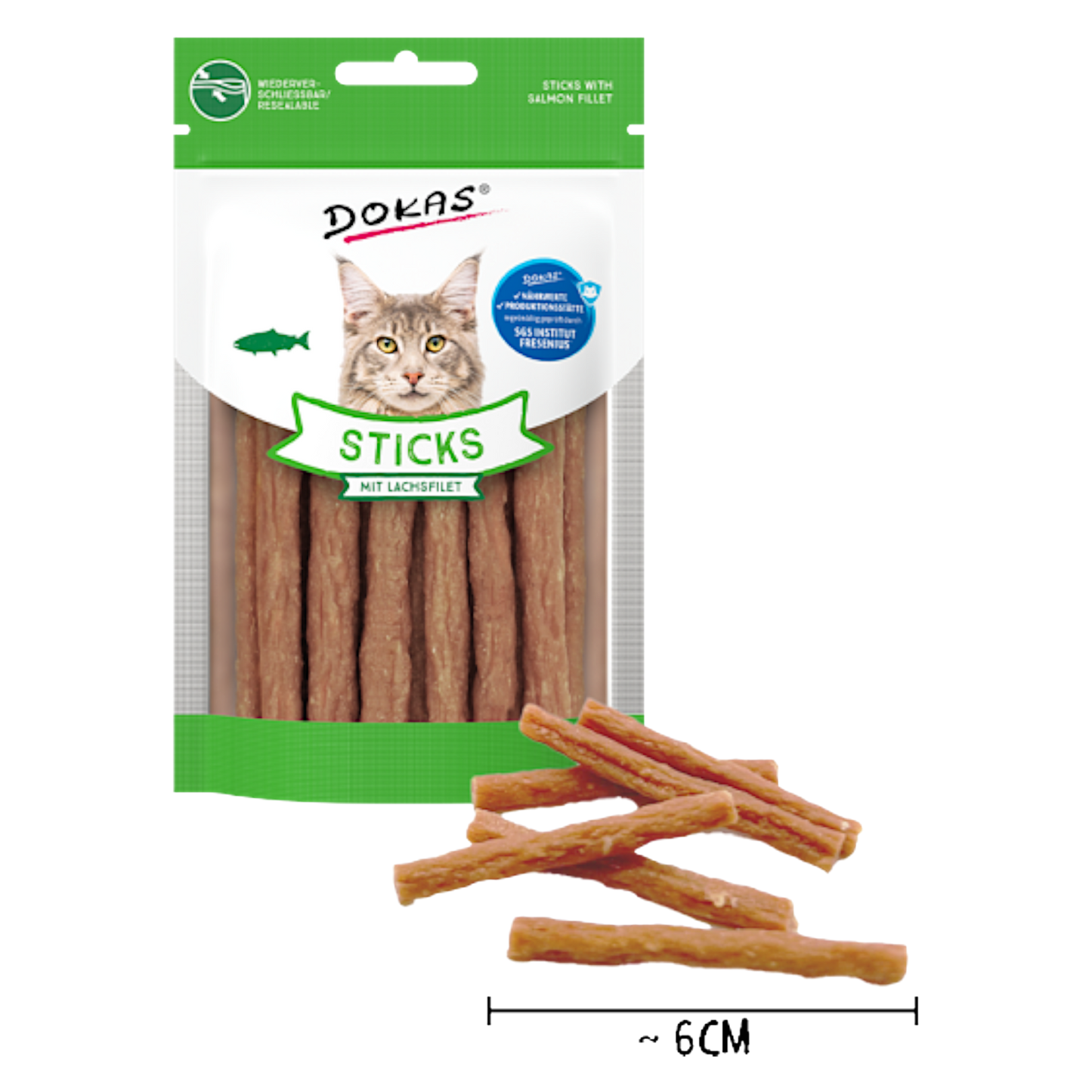 Dokas Cat - Sticks mit Lachsfilet