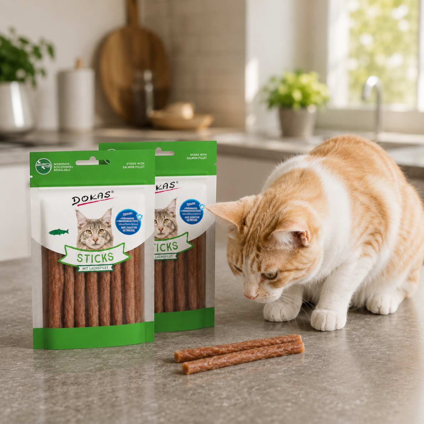 Dokas Cat - Sticks mit Lachsfilet