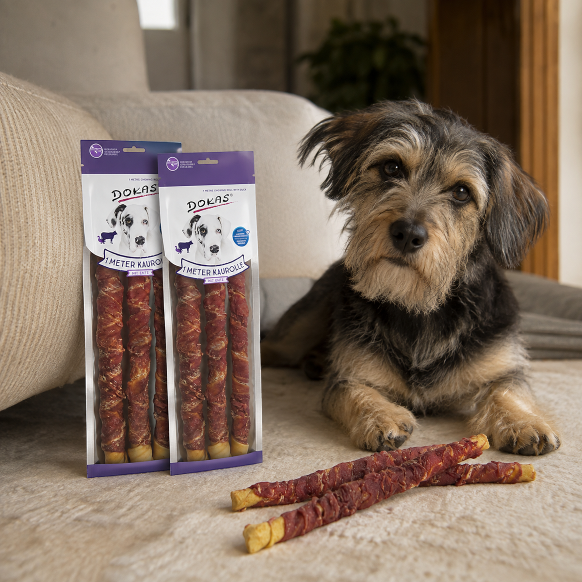 Dokas Dog - 1m Kaurolle mit Ente