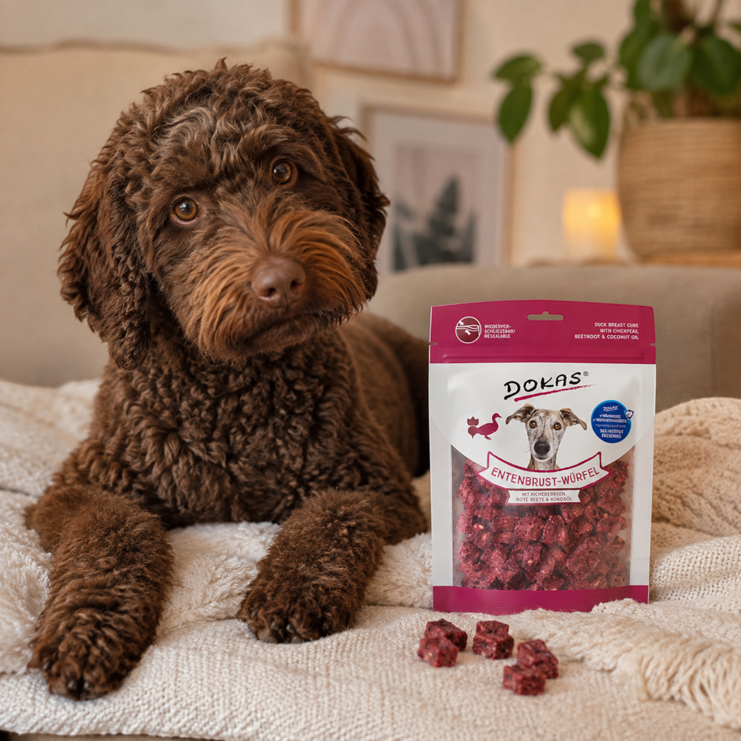 Dokas Dog - Entenbrust-Würfel mit Kichererbsen