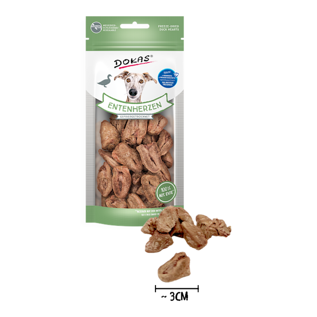 Dokas Dog - Entenherzen (gefriergetrocknet)