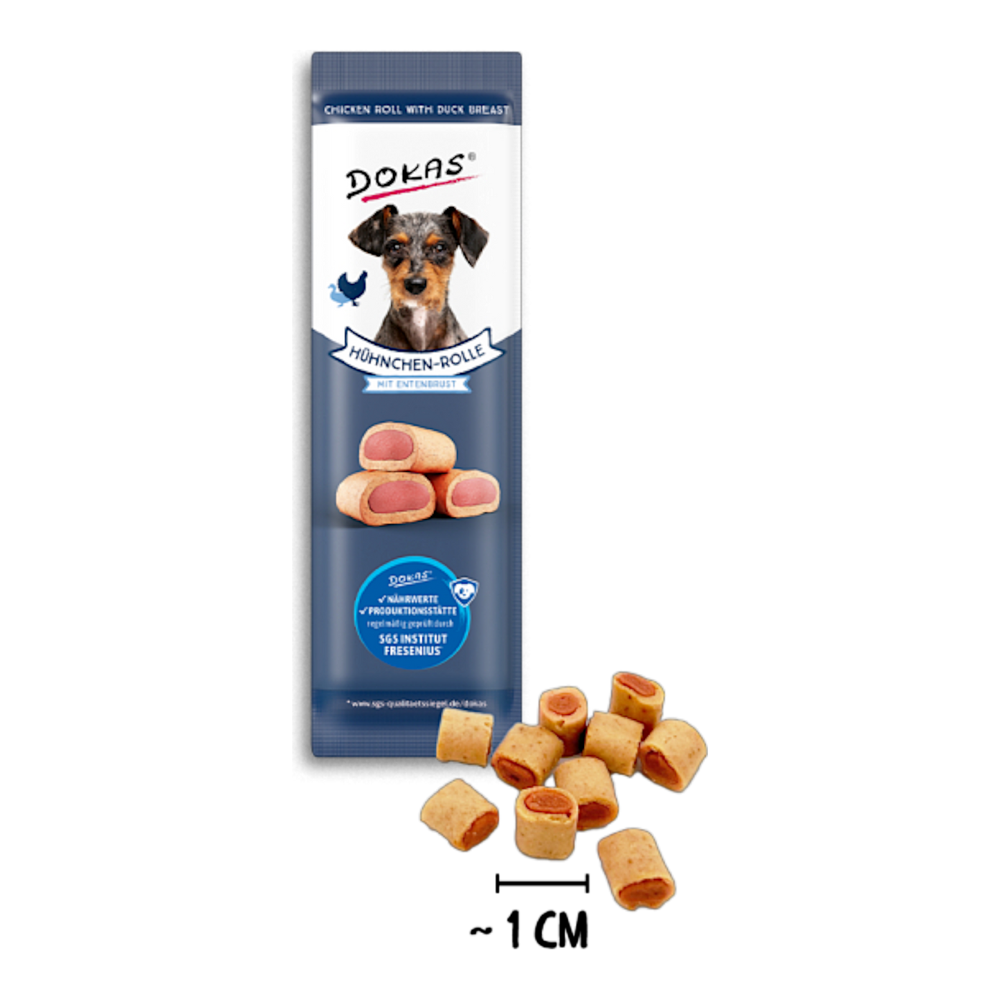Dokas Dog - Hühnchen-Rolle mit Ente