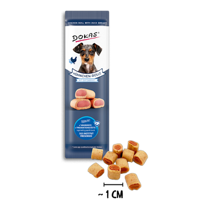Dokas Dog - Hühnchen-Rolle mit Ente