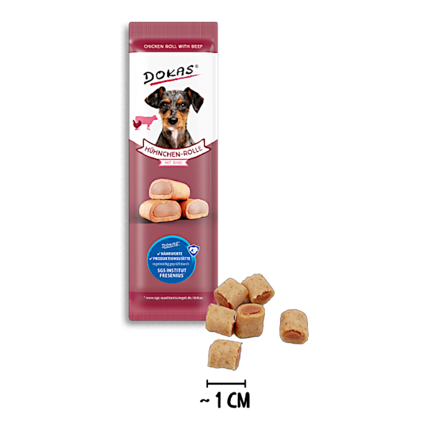Dokas Dog - Hühnchen-Rolle mit Rind