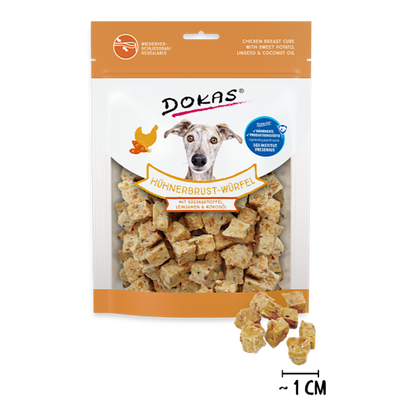 Dokas Dog - Hühnerbrust-Würfel mit Süßkartoffel