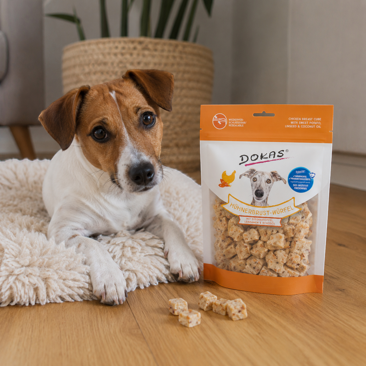 Dokas Dog - Hühnerbrust-Würfel mit Süßkartoffel