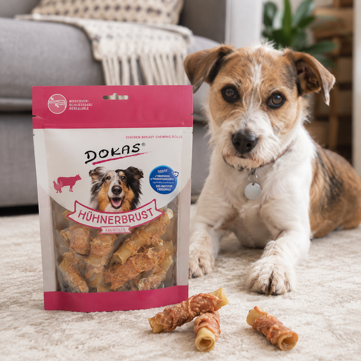 Dokas Dog - Kaurolle Hühnerbrust
