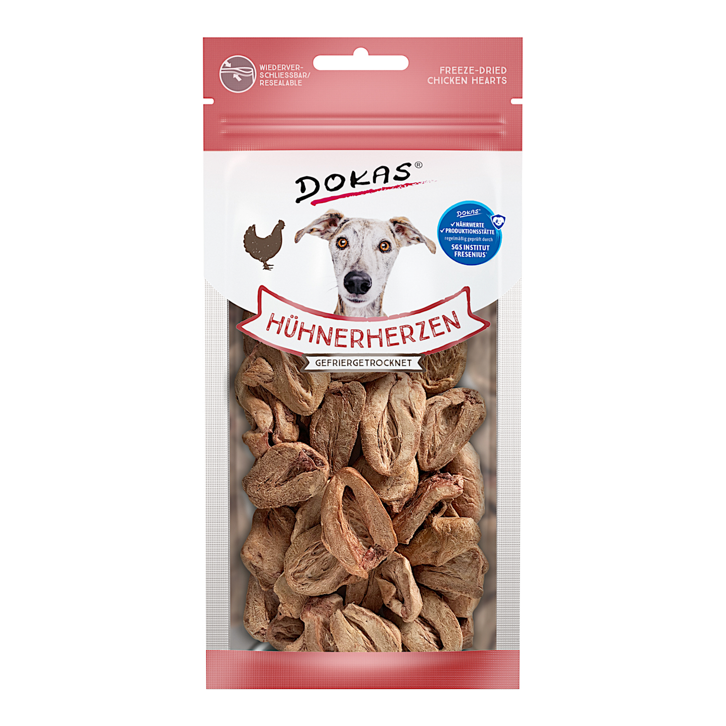 Dokas Dog - Hühnerherzen (gefriergetrocknet)