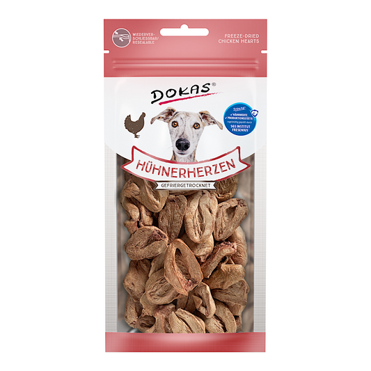 Dokas Dog - Hühnerherzen (gefriergetrocknet)