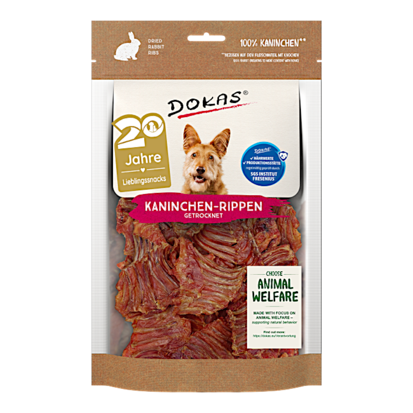 Dokas Dog - Kaninchen-Rippen mit Fleisch