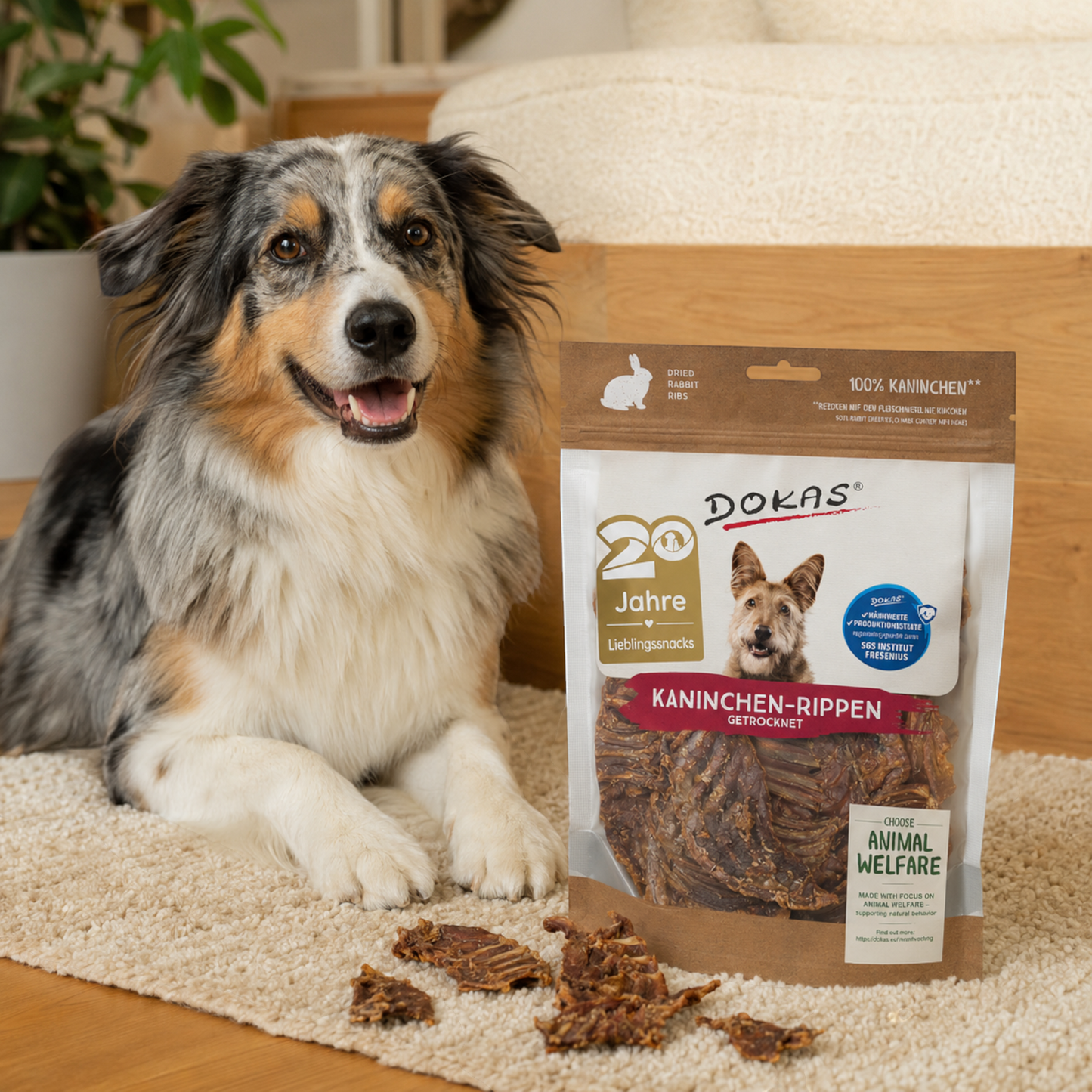 Dokas Dog - Kaninchen-Rippen mit Fleisch