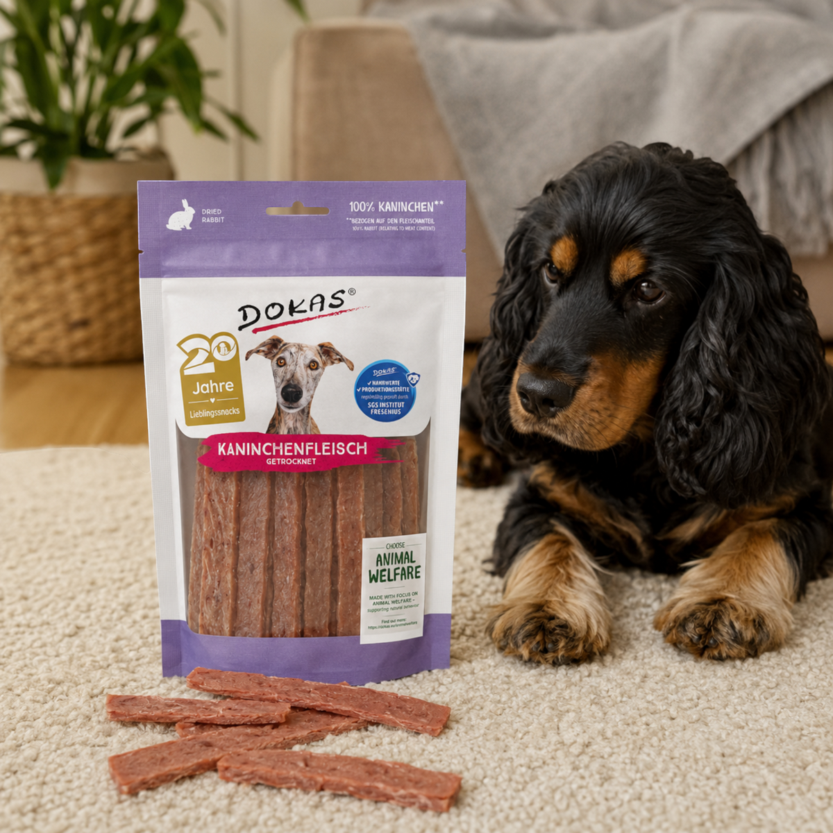Dokas Dog - Kaninchenfleisch getrocknet