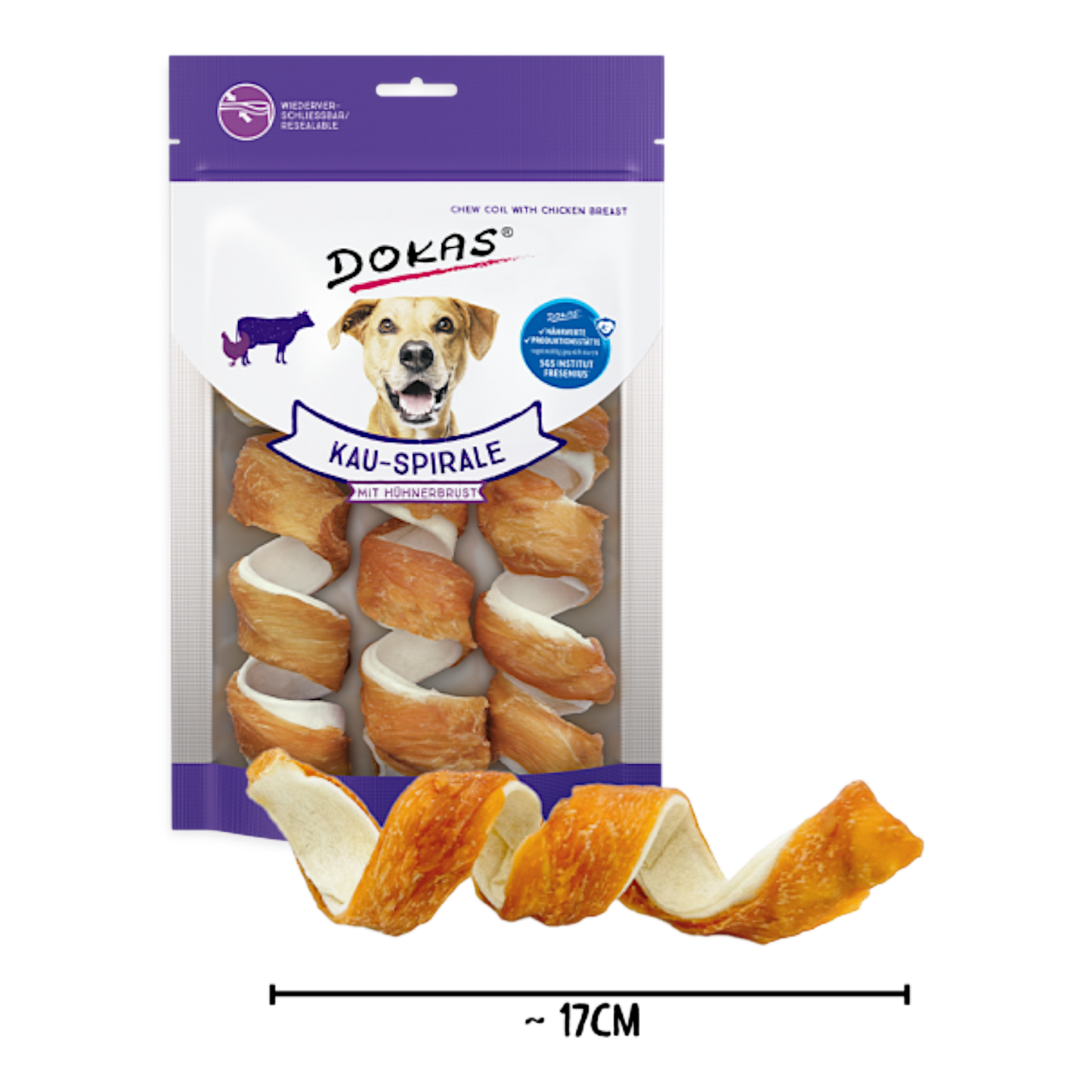 Dokas Dog - Kau-Spirale Hühnerbrust