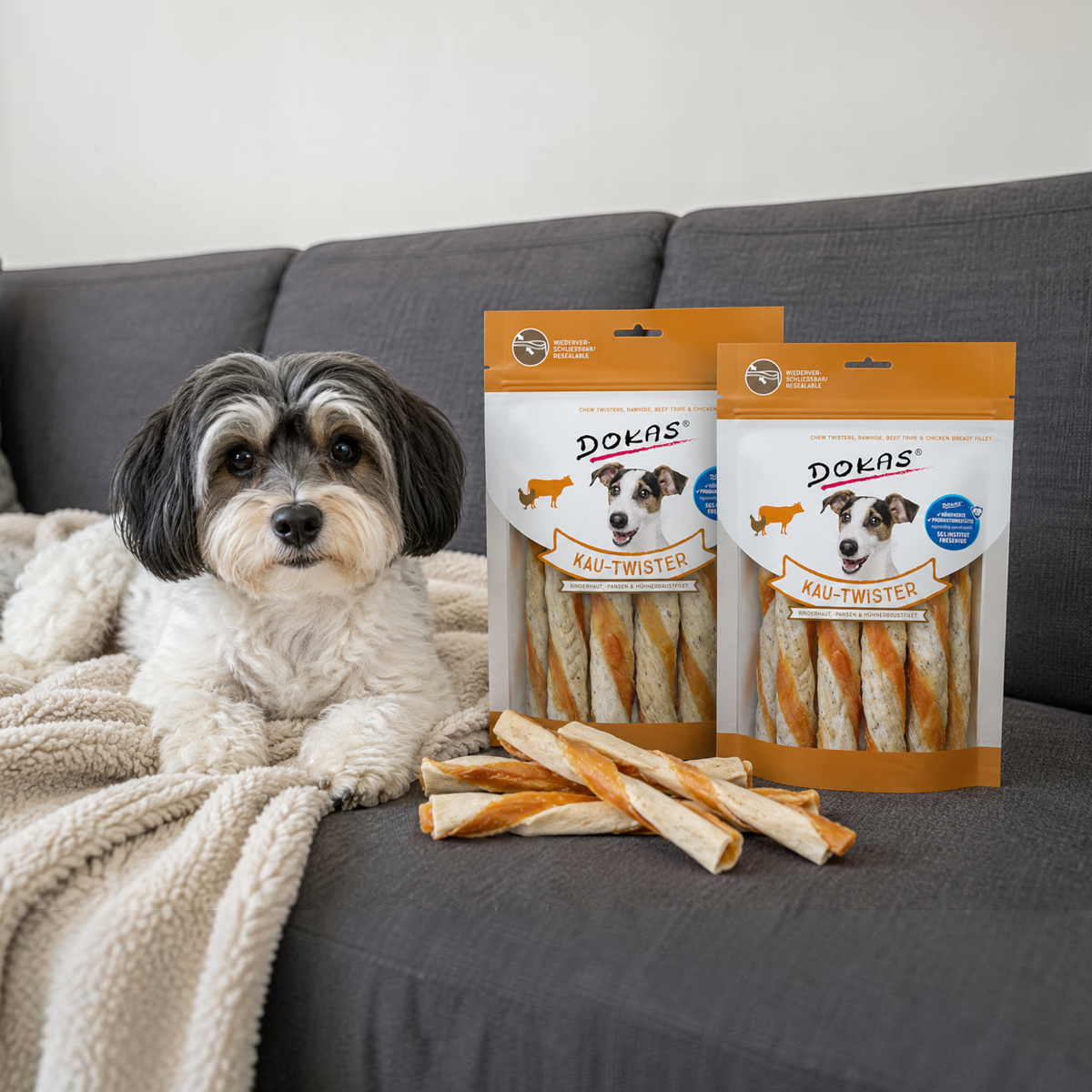 Dokas Dog - Kau-Twister Rinderhaut & Pansen