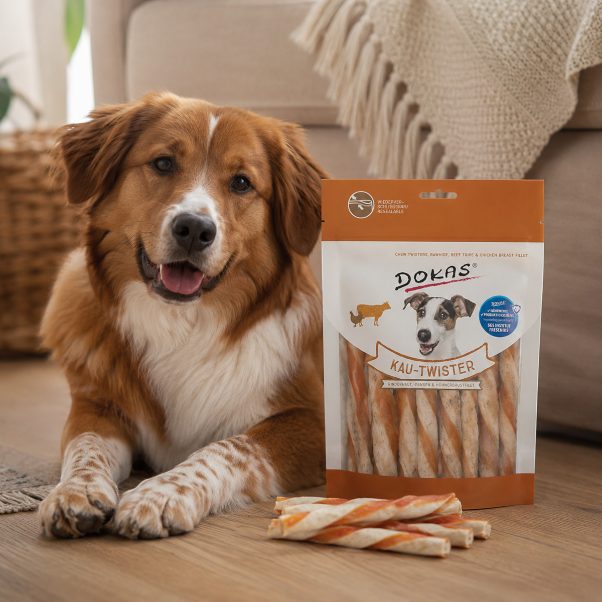 Dokas Dog - Kau-Twister Rinderhaut & Pansen