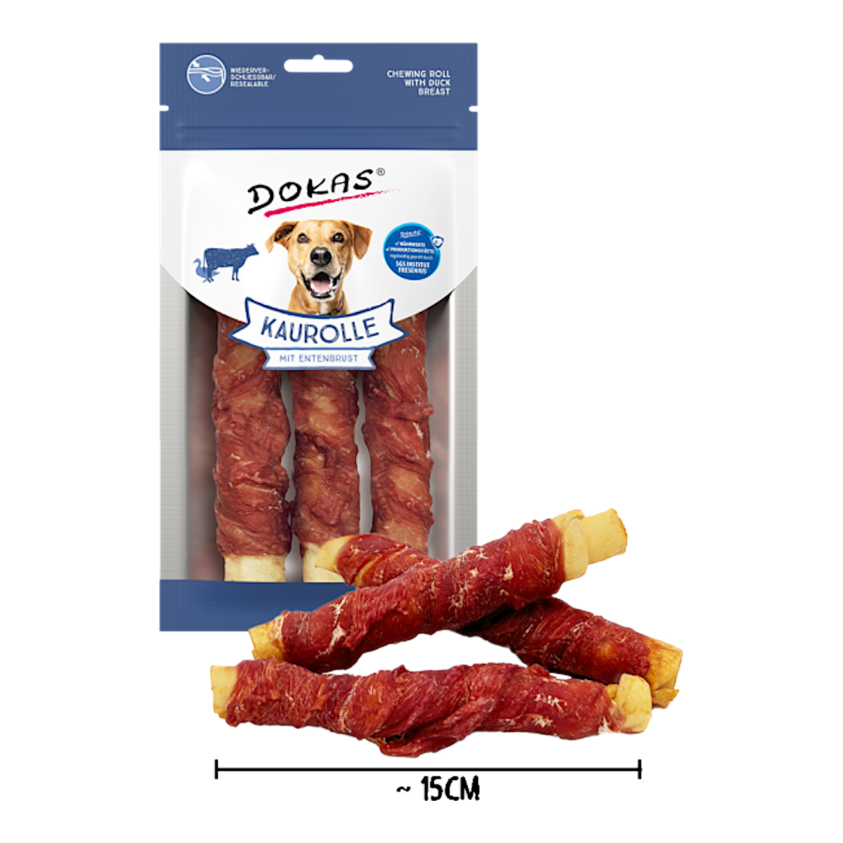 Dokas Dog - Kaurolle Entenbrust Medium