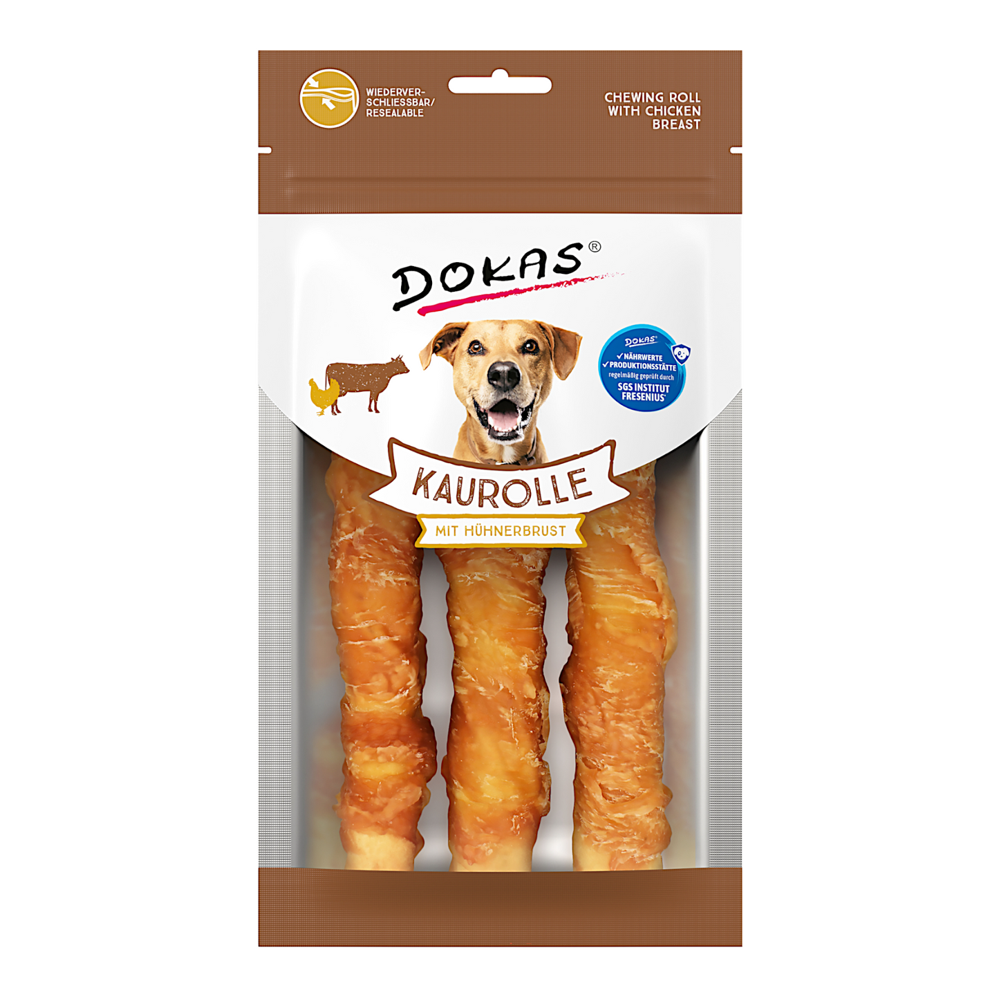 Dokas Dog - Kaurolle Hühnerbrust Medium