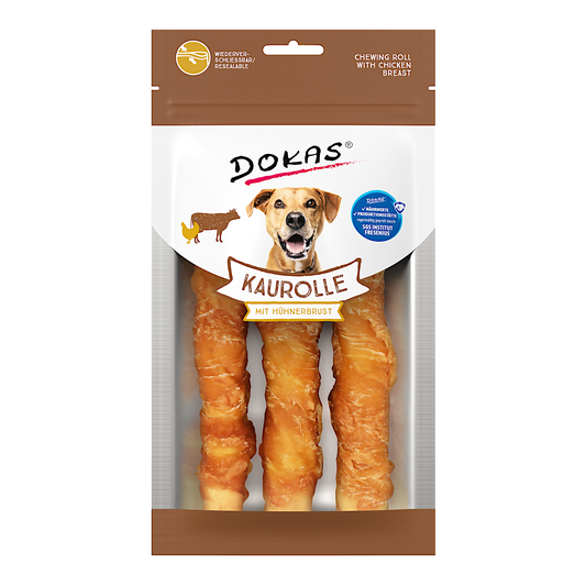 Dokas Dog - Kaurolle Hühnerbrust Medium