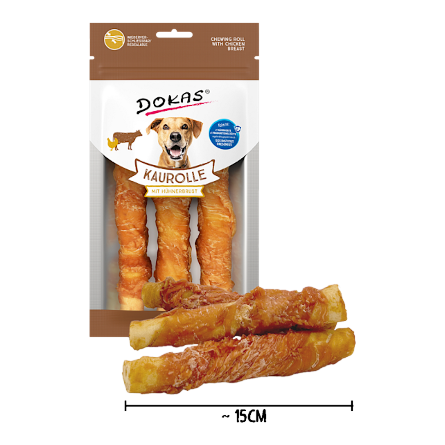 Dokas Dog - Kaurolle Hühnerbrust Medium