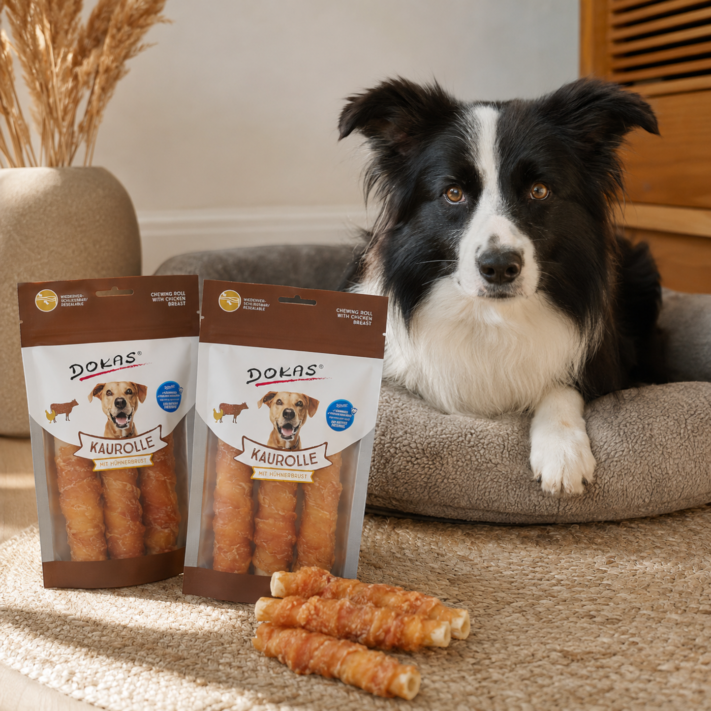 Dokas Dog - Kaurolle Hühnerbrust Medium