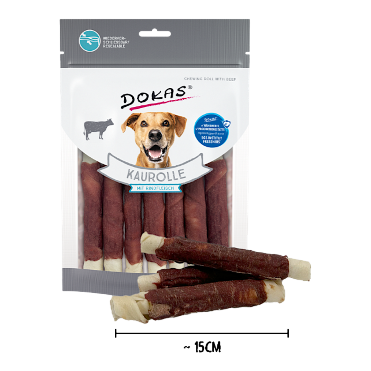 Dokas Dog - Kaurolle mit Rindfleisch