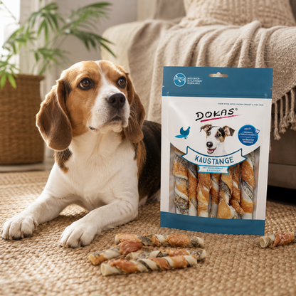 Dokas Dog - Kaustange Hühnerbrust & Fischhaut