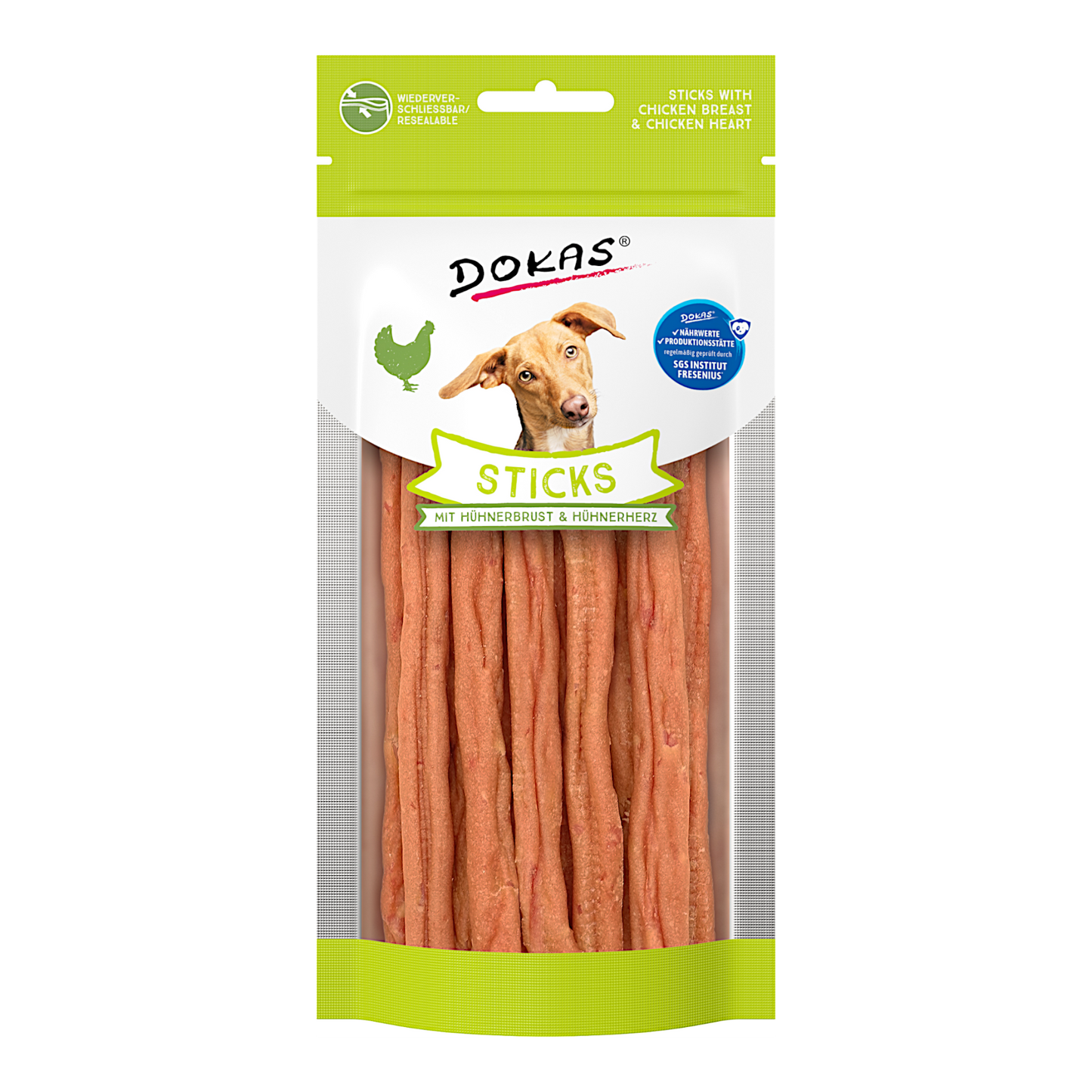 Dokas Dog - Sticks mit Hühnerbrust & Hühnerherz