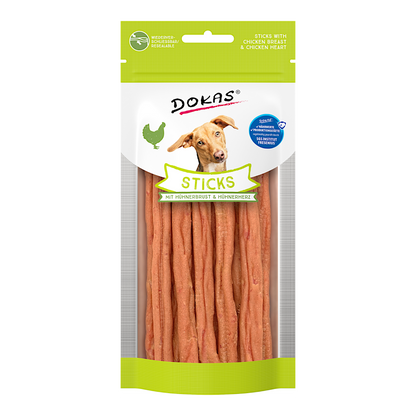 Dokas Dog - Sticks mit Hühnerbrust & Hühnerherz