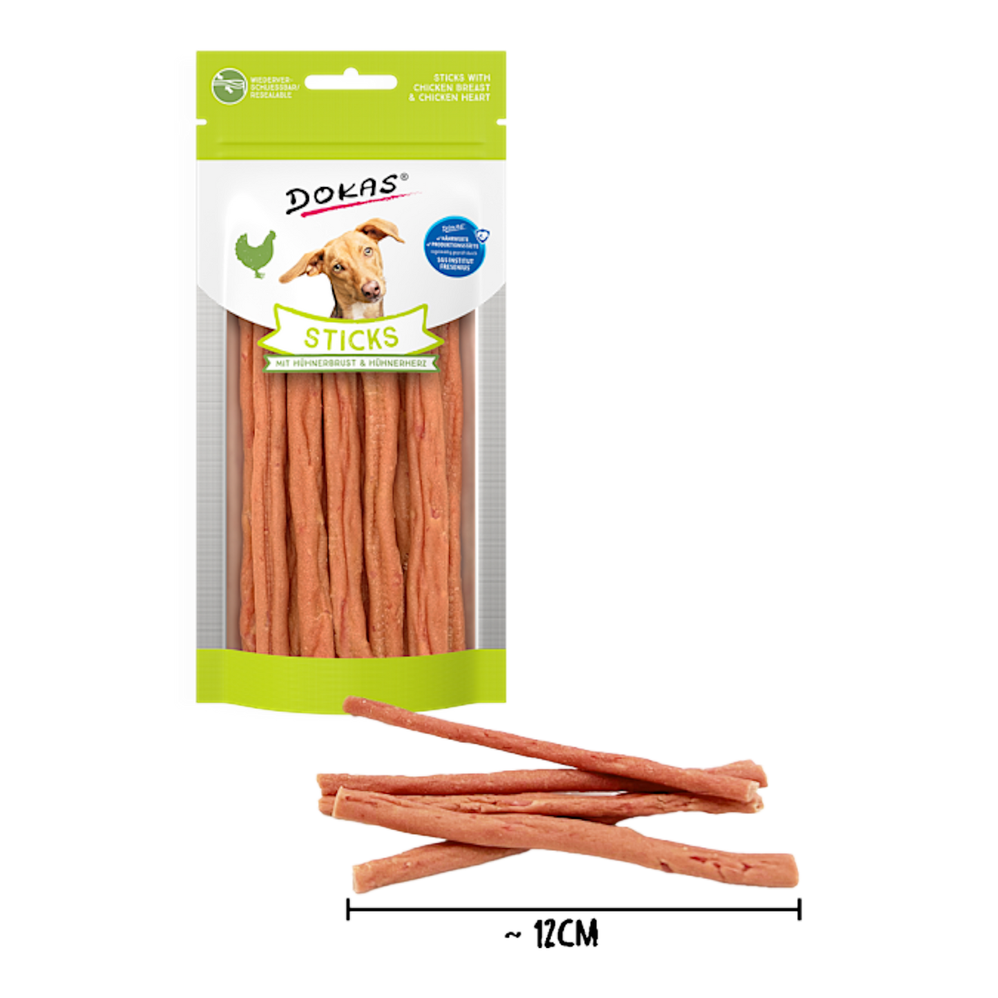 Dokas Dog - Sticks mit Hühnerbrust & Hühnerherz