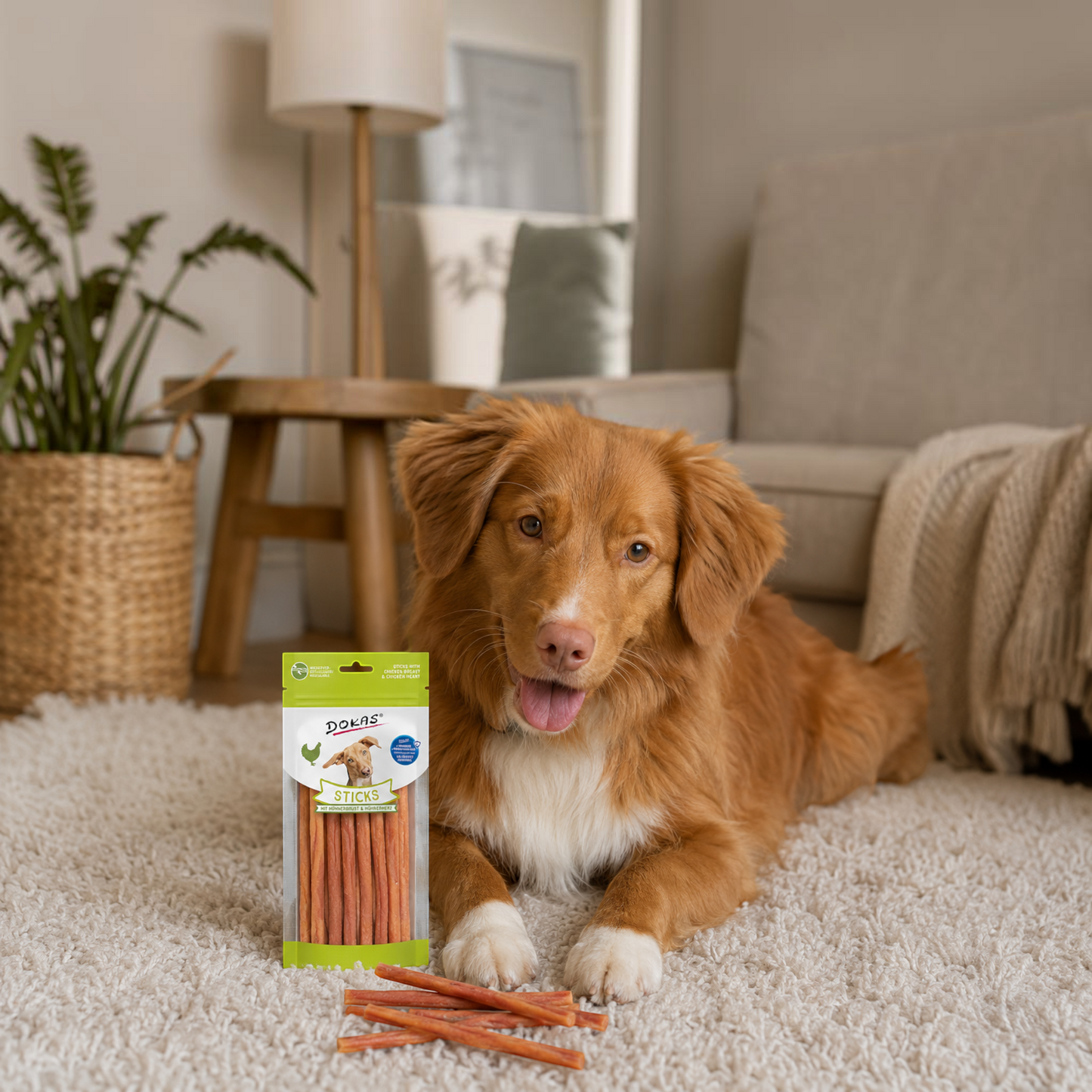 Dokas Dog - Sticks mit Hühnerbrust & Hühnerherz