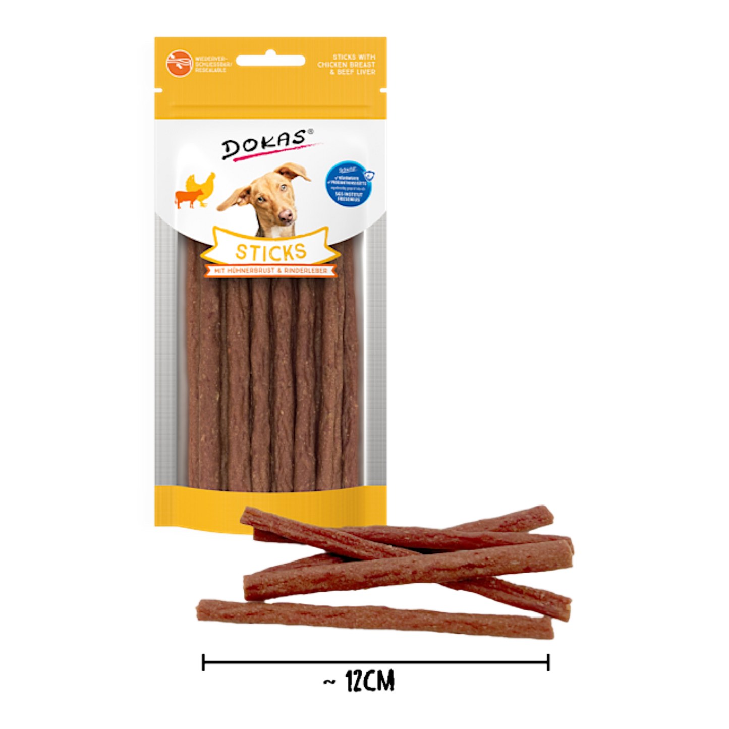 Dokas Dog - Sticks mit Hühnerbrust & Rinderleber