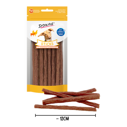 Dokas Dog - Sticks mit Hühnerbrust & Rinderleber