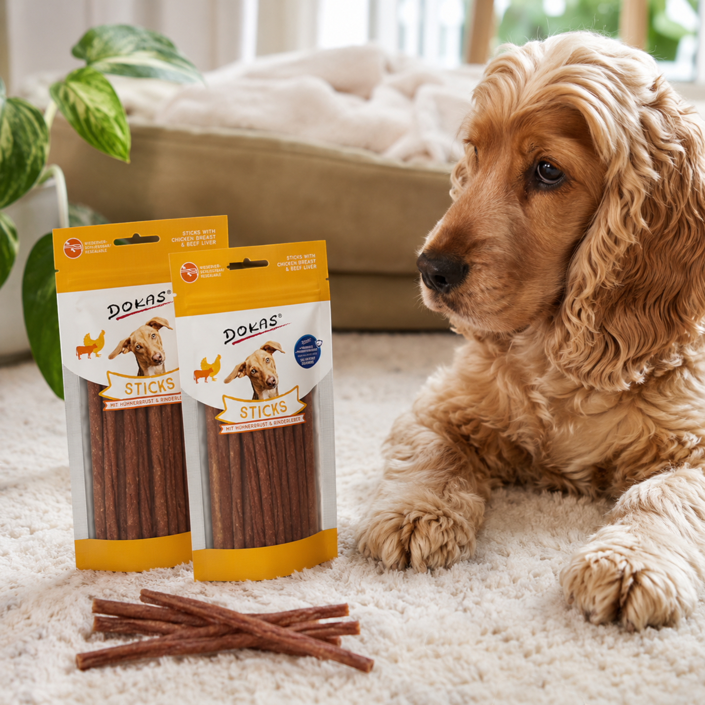 Dokas Dog - Sticks mit Hühnerbrust & Rinderleber