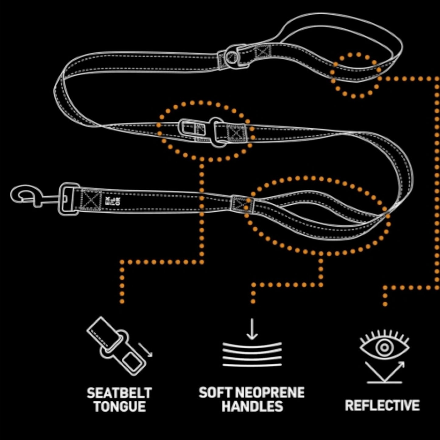 Duvoplus – Hundeleine EXPLOR Ultimate Fit On-The-Road-Leine Safety