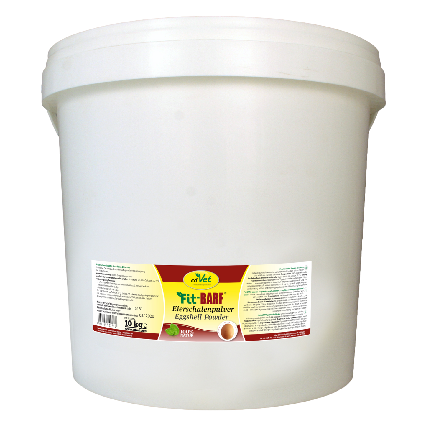 Fit-BARF Eierschalenpulver – Natürliche Kalziumkraft für Hunde & Katzen